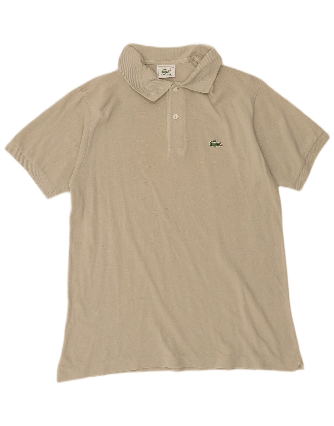 Camisa polo masculina Lacoste tamanho 4 algodão verde médio