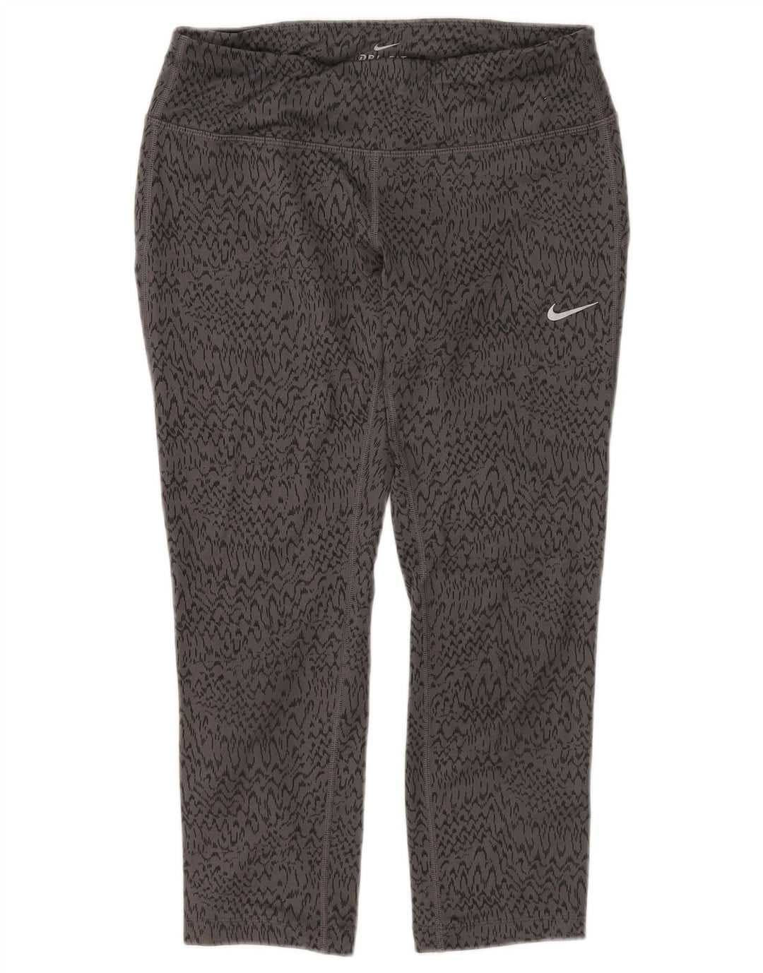 Leggings Nike Dri Fit Capri UK 8 Pequenas Cinza Animal Estampado Poliéster