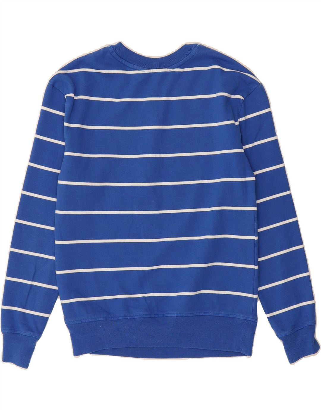 MARKS & SPENCER Womens Sweatshirt Jumper UK 6 XS Blue Striped Cotton Vintage Marks & Spencer and Second-Hand Marks & Spencer from Messina Hembry 