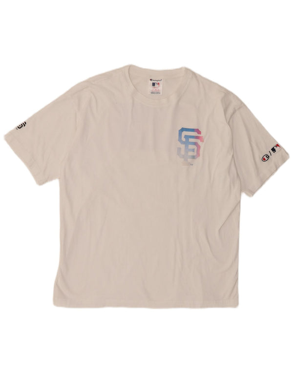 Camiseta masculina Champion San Francisco Graphic Top pequeno branco