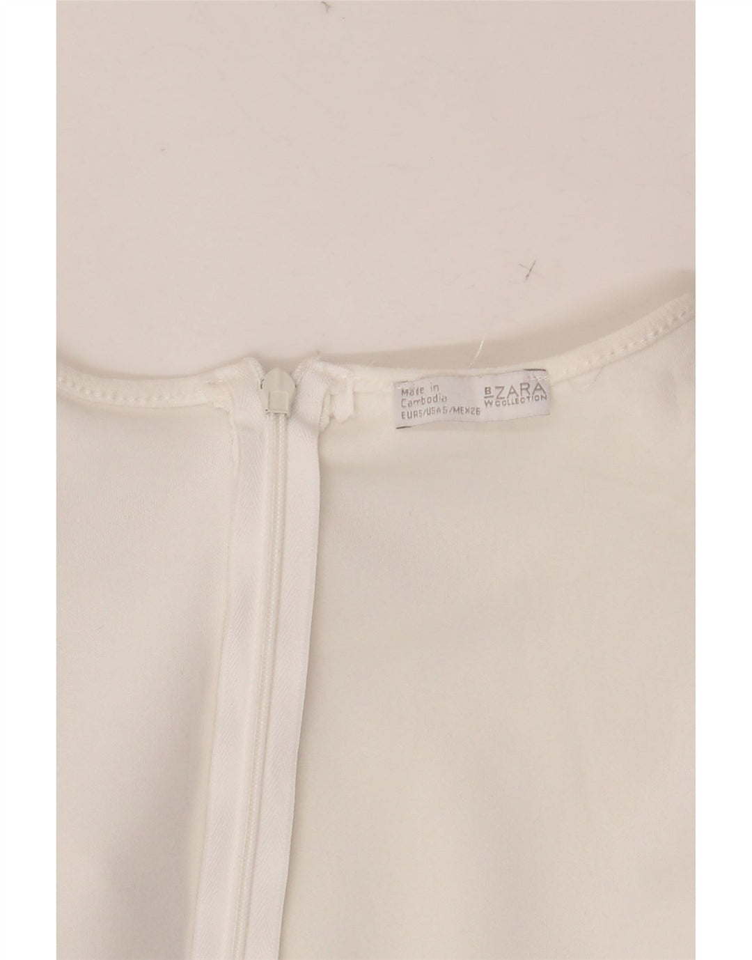 Macacão feminino de manga curta ZARA UK 8 pequeno W28 branco
