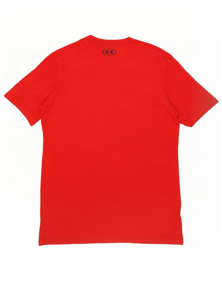 Camiseta gráfica masculina Under Armour Top médio vermelho
