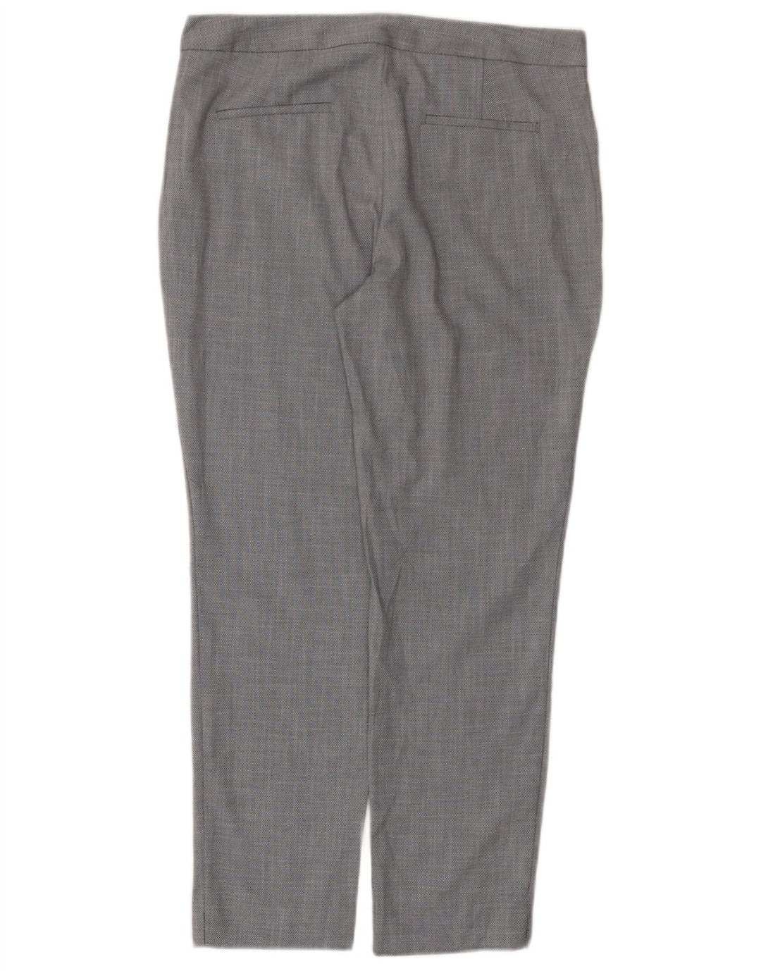 Calça feminina Zara Slim Suit EU 40 Médio W30 L27 Cinza Chevron Poliéster