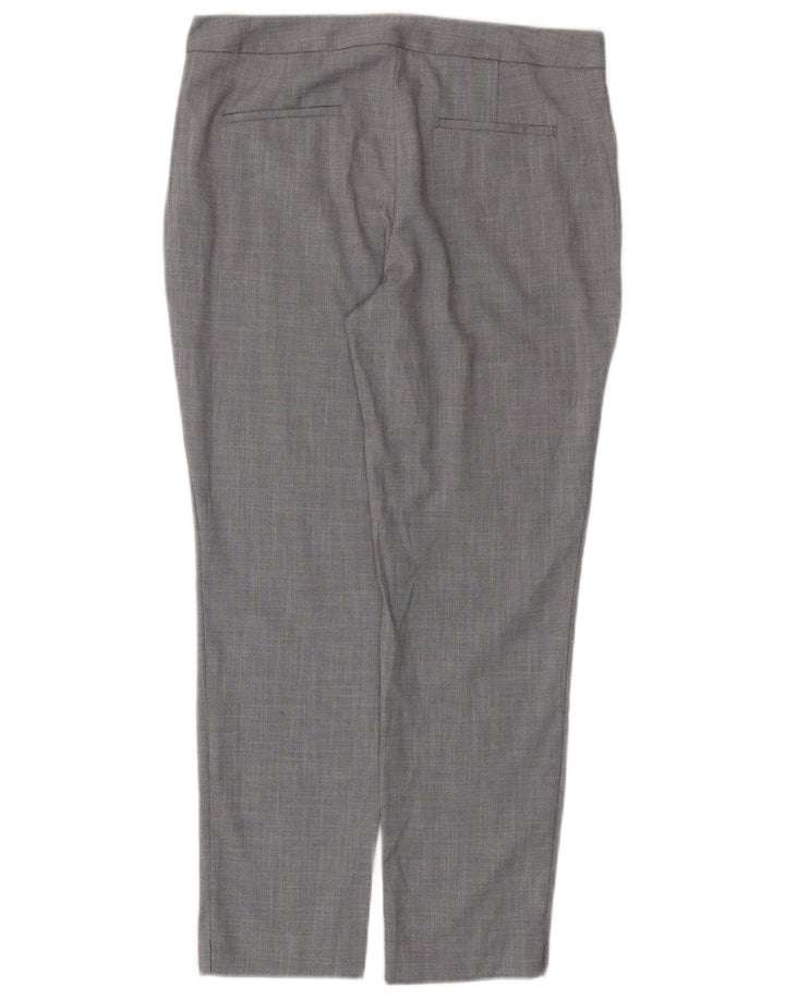 Calça feminina Zara Slim Suit EU 40 Médio W30 L27 Cinza Chevron Poliéster