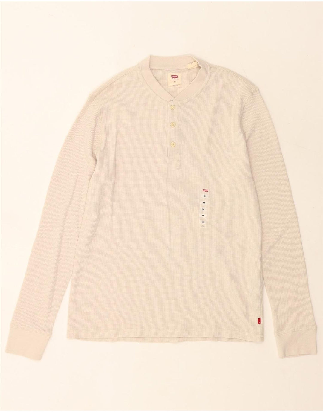 Levi's Mens Standard Top Manga Longa Médio Algodão Bege