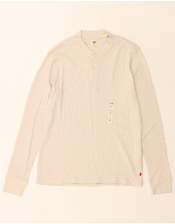 Levi's Mens Standard Top Manga Longa Médio Algodão Bege