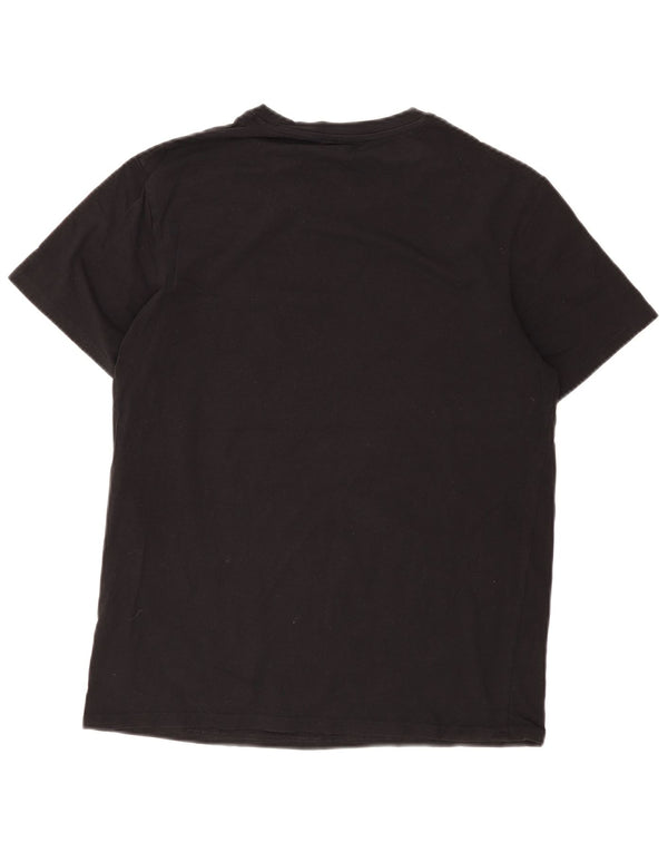 Camiseta masculina Ted Baker Top médio algodão preto