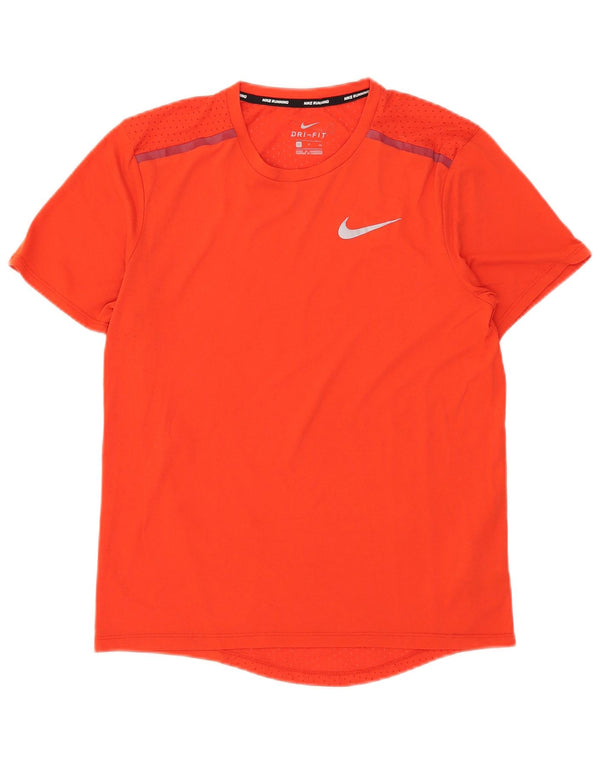 Nike Mens Dri Fit Camiseta Top Pequeno Poliéster Vermelho