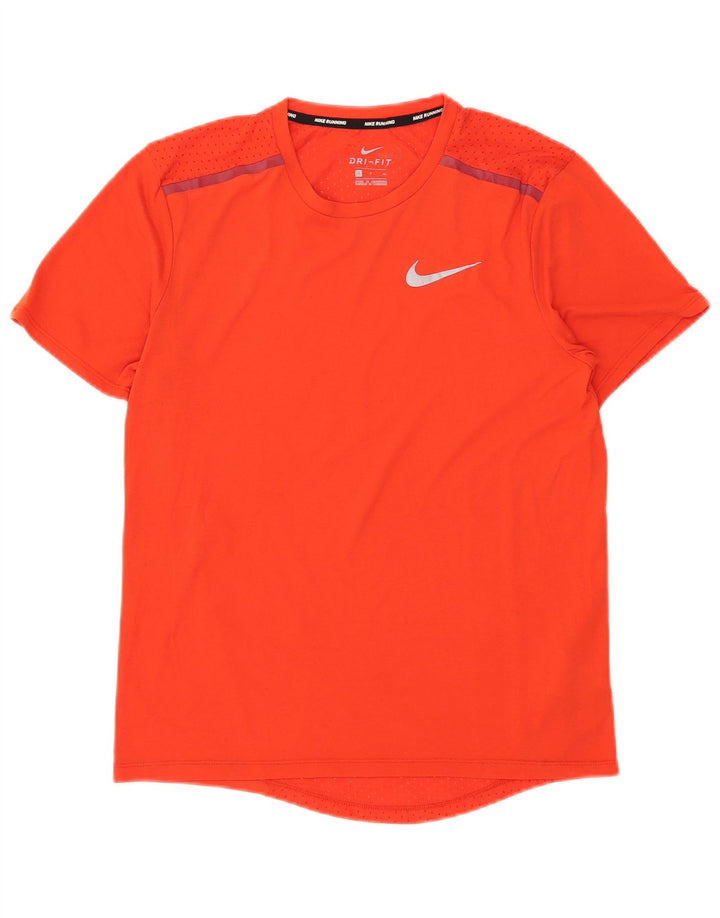 Nike Mens Dri Fit Camiseta Top Pequeno Poliéster Vermelho