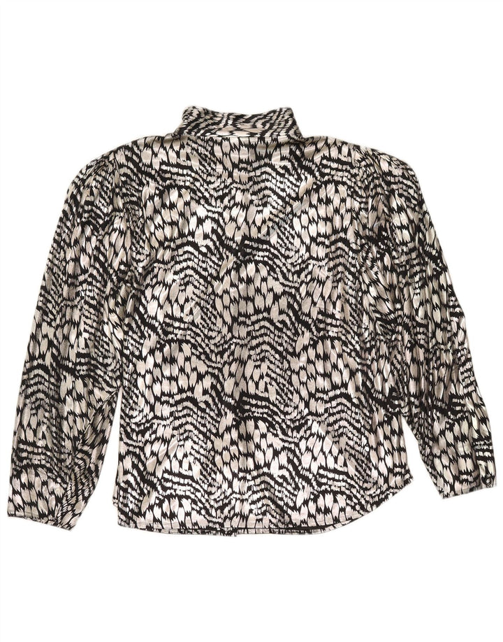 Blusa feminina Yessica EU 44 XL prateada com estampa animal poliéster