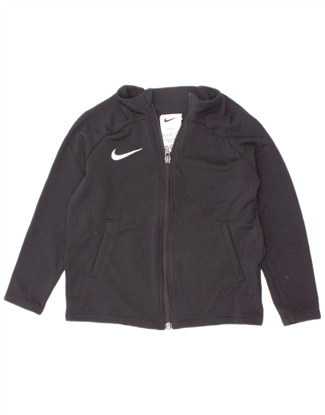 Jaqueta Nike Girls Dri Fit Tracksuit 4-5 anos pequena preta poliéster