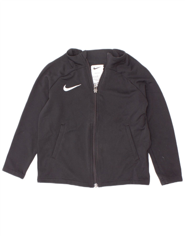 Jaqueta Nike Girls Dri Fit Tracksuit 4-5 anos pequena preta poliéster