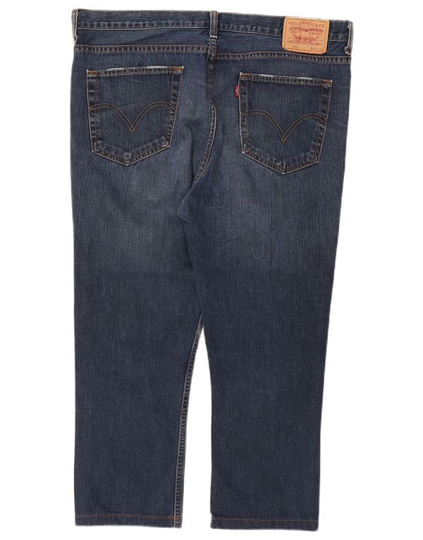 Levi's Mens 752 Cropped Straight Jeans W42 L23 Azul Algodão