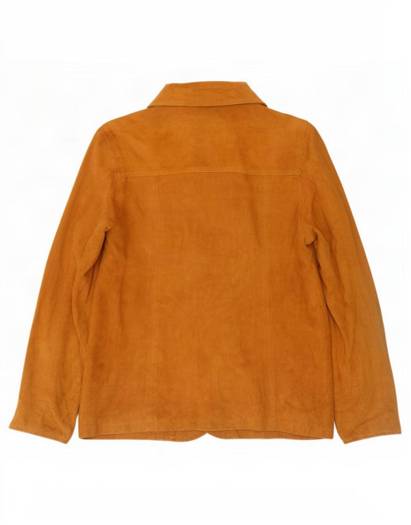 Borgo Antico Womens Suede Jacket IT 48 XL Beige Leather
