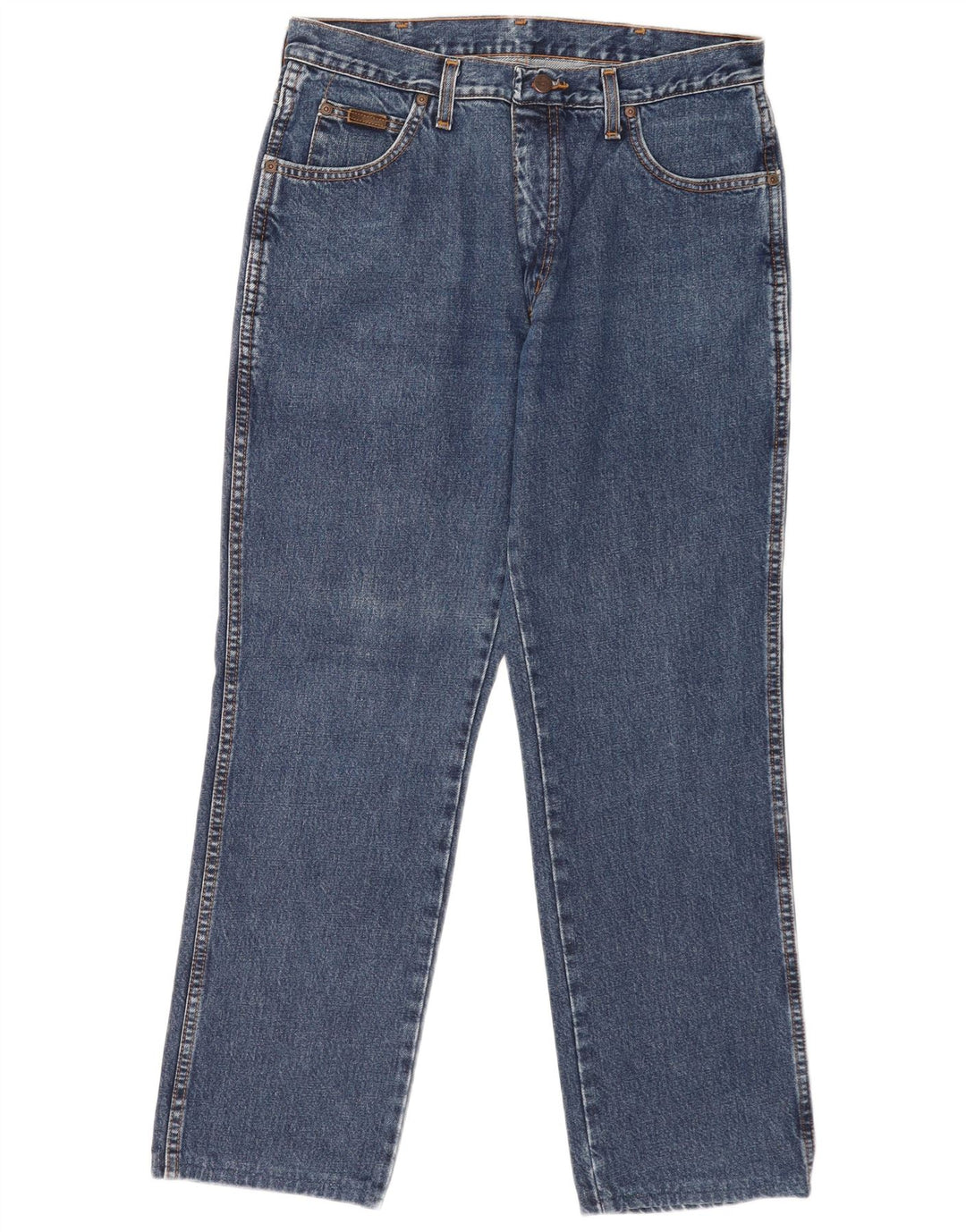Wrangler Masculino Texas Straight Jeans W34 L29 Azul Algodão