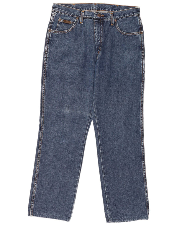 Wrangler Masculino Texas Straight Jeans W34 L29 Azul Algodão