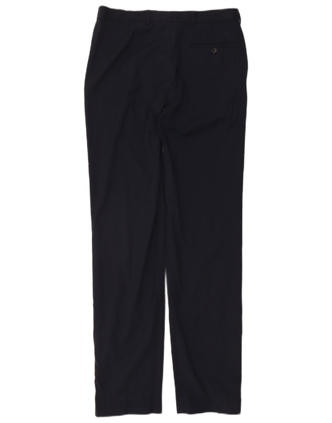 Calça masculina de terno reto sob medida Marks & Spencer W32 L35 azul marinho