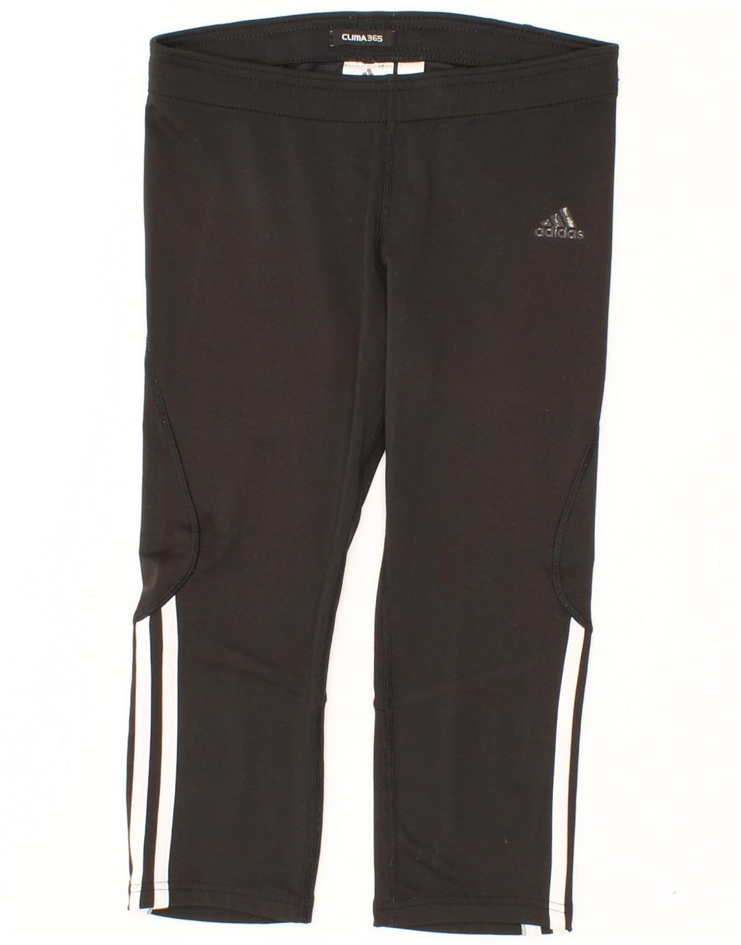 ADIDAS Womens Clima 365 Capri Tracksuit Trousers UK 12 Medium Black Vintage Adidas and Second-Hand Adidas from Messina Hembry 