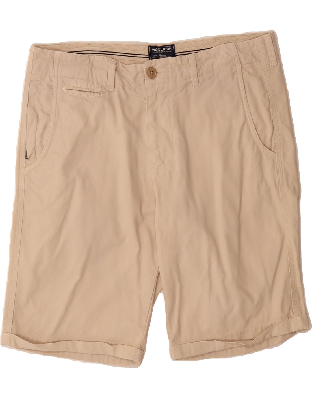 WOOLRICH Mens Bermuda Shorts W32 Medium Beige Cotton Vintage Woolrich and Second-Hand Woolrich from Messina Hembry 