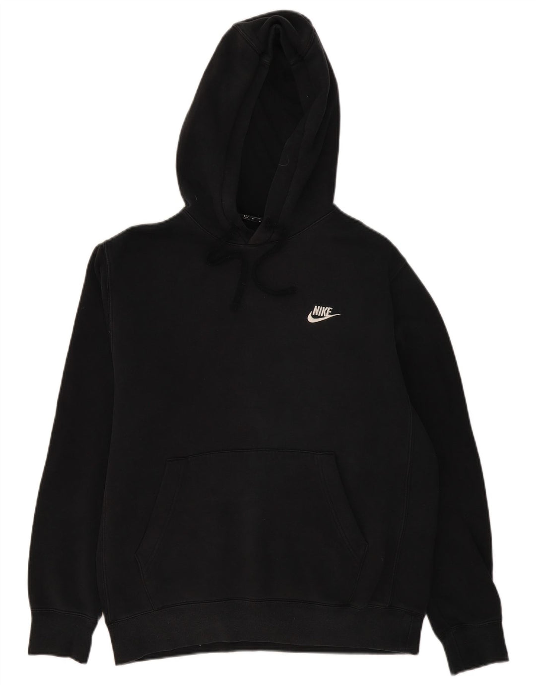 NIKE Mens Hoodie Jumper Médio Algodão Preto