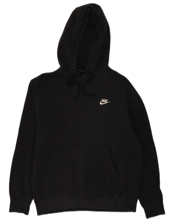 NIKE Mens Hoodie Jumper Médio Algodão Preto