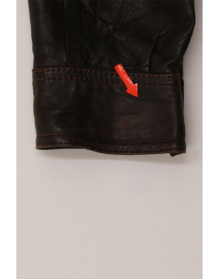 Jaqueta de couro masculina vintage UK 42 XL couro marrom