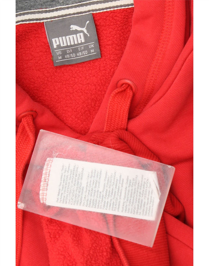 Puma Mens Hoodie Jumper Médio Algodão Vermelho