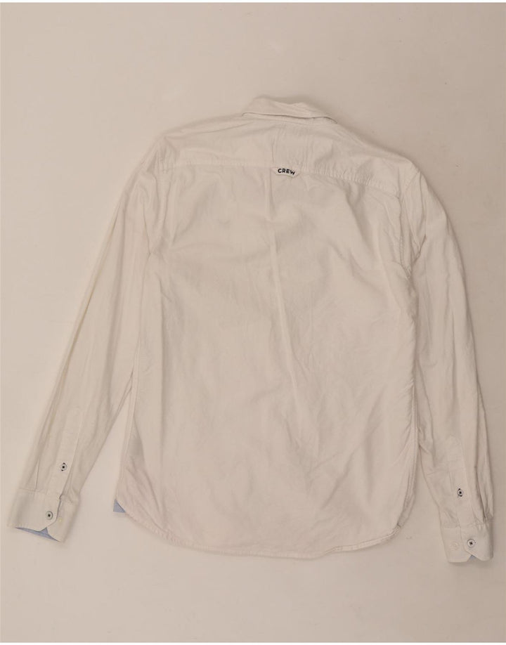 Crew Clothing Mens Slim Fit Camisa Pequena Algodão Branco