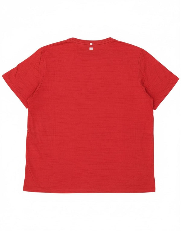 Camiseta masculina Russell Athletic Dri-Power Top UK 46/48 XL vermelho manchado