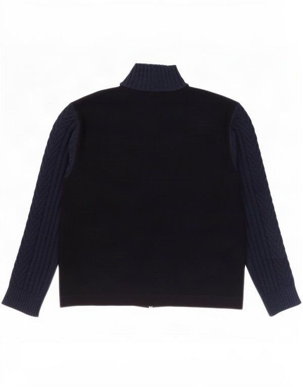 Suéter cardigã masculino Paul Smith XL azul marinho lã colorblock