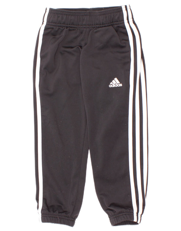 Adidas meninos calças de treino joggers 3-4 anos preto poliéster