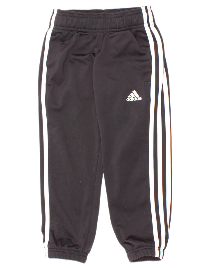 Adidas meninos calças de treino joggers 3-4 anos preto poliéster