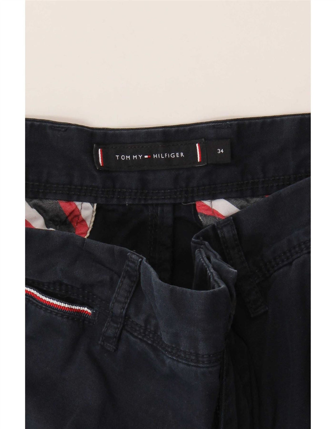 Shorts cargo masculino Tommy Hilfiger W34 grande azul marinho
