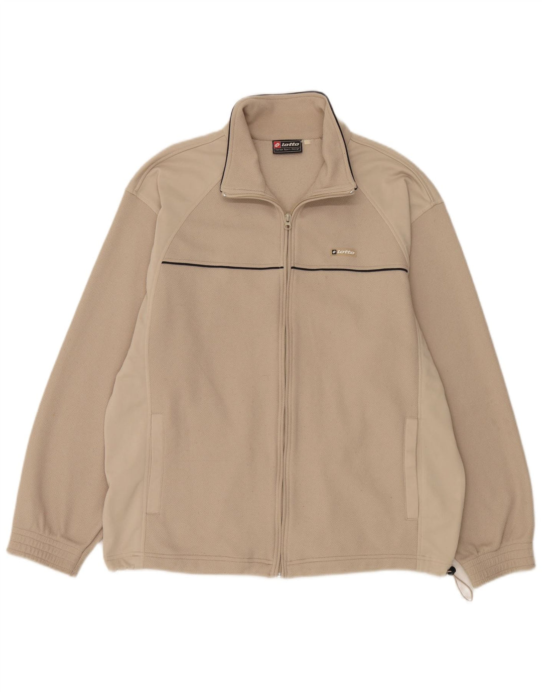 Jaqueta masculina de treino Lotto UK 42/44 XL bege poliéster
