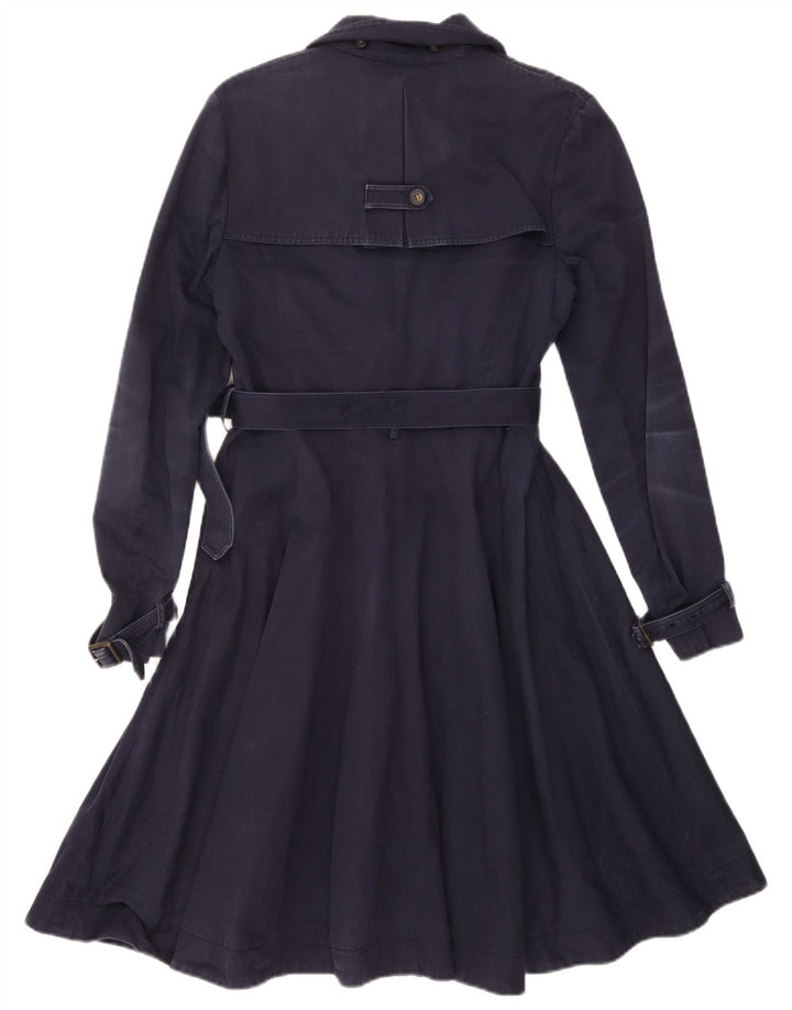 Hobbs Trench Coat feminino Reino Unido 12 algodão azul marinho médio