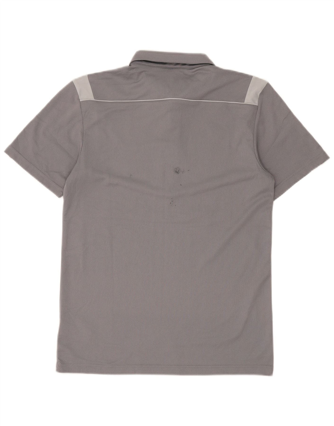 Camisa polo masculina Adidas Climalite pequena cinza colorblock poliéster