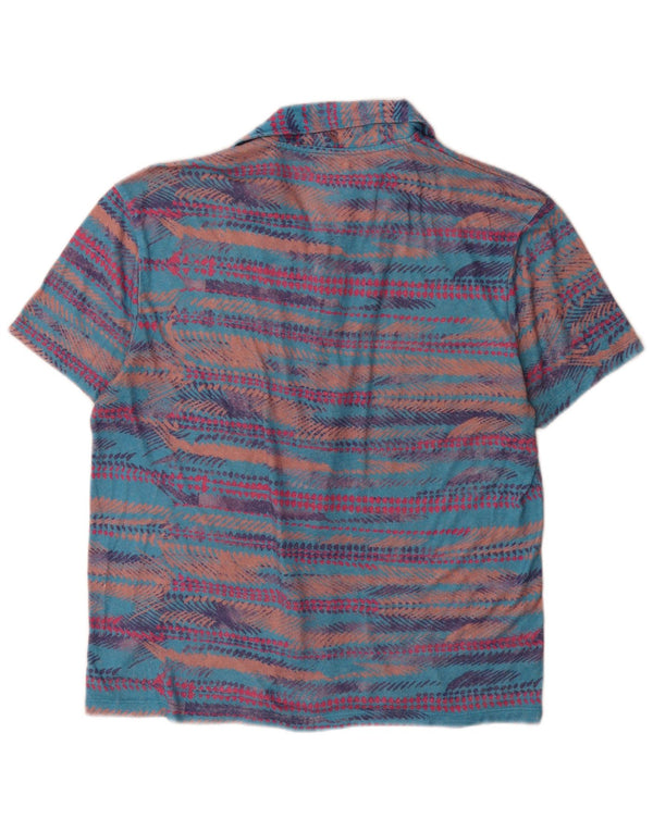 Zara Camisa masculina de manga curta média listrada multicolorida