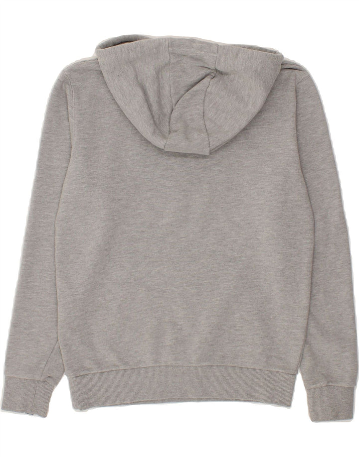 ELLESSE Womens Oversized Graphic Hoodie Jumper UK 6 XS  Grey Cotton Vintage Ellesse and Second-Hand Ellesse from Messina Hembry 