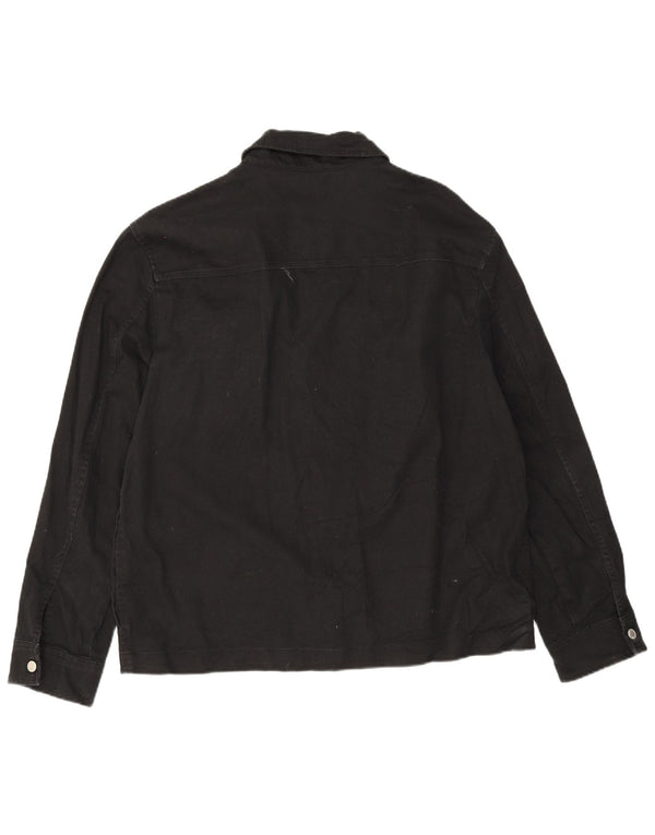 Jaqueta bomber masculina Zara UK 42 XL algodão preto