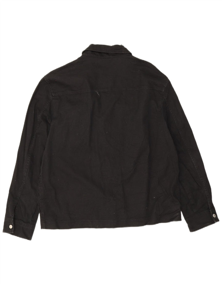 Jaqueta bomber masculina Zara UK 42 XL algodão preto