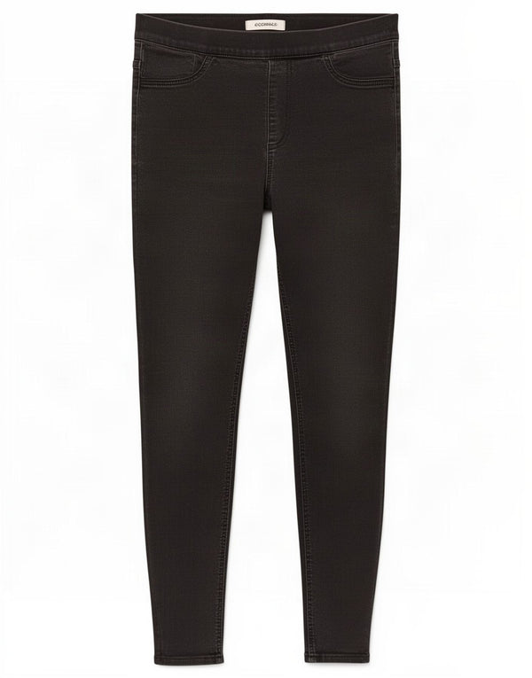 Calça jeans feminina Marks & Spencer UK 12 médio W30 L26 algodão preto