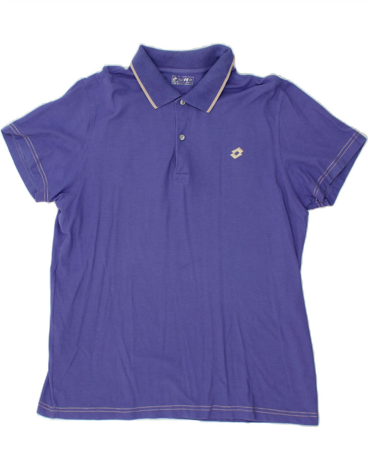 LOTTO Mens Polo Shirt 2XL Purple Vintage Lotto and Second-Hand Lotto from Messina Hembry 