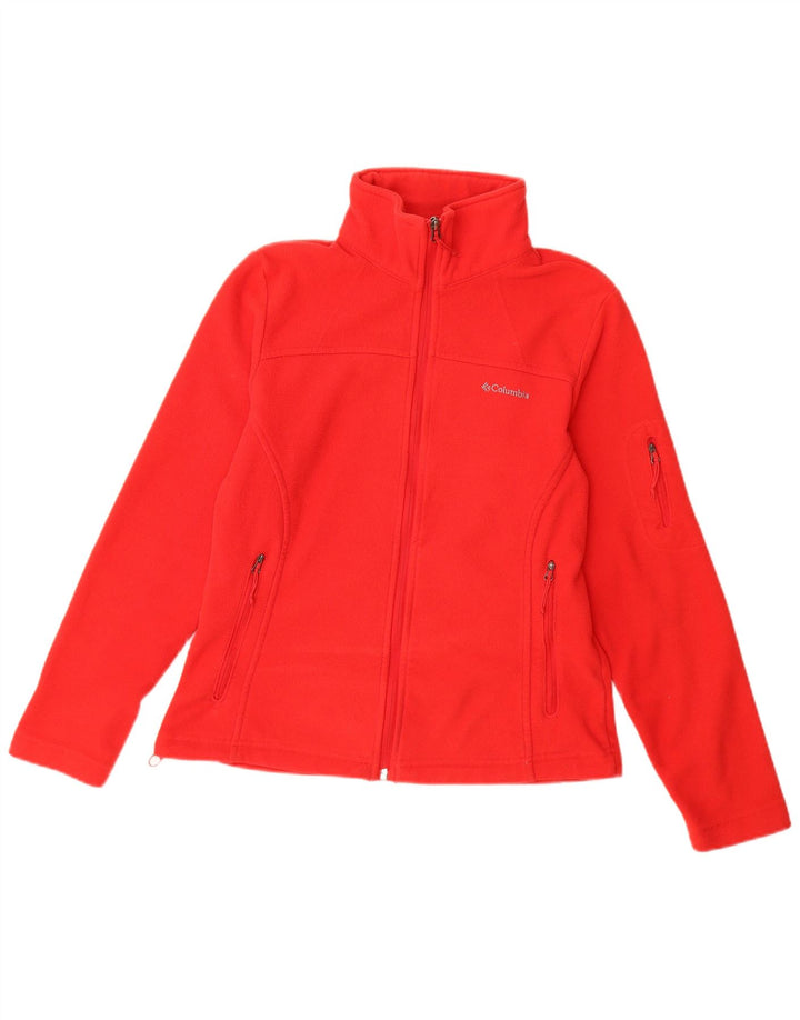 Jaqueta de lã feminina COLUMBIA UK 12 poliéster vermelho médio