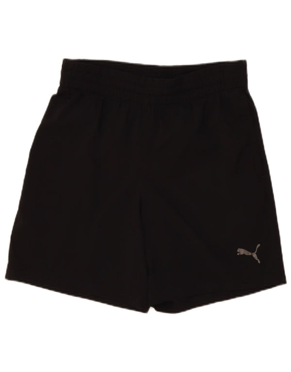 Shorts esportivos masculinos Puma pequeno poliéster preto