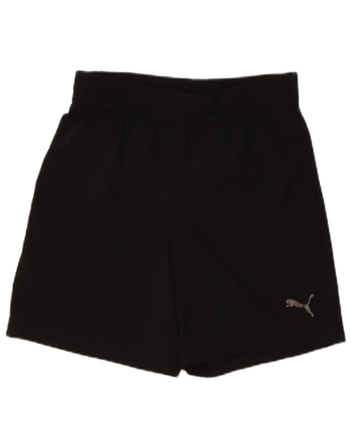 Shorts esportivos masculinos Puma pequeno poliéster preto
