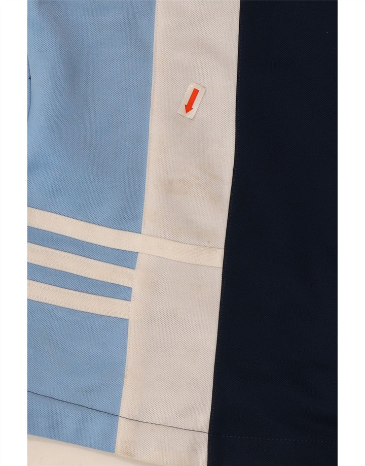 ADIDAS Womens Tracksuit Top Jacket UK 16 Grande Azul Marinho Colourblock