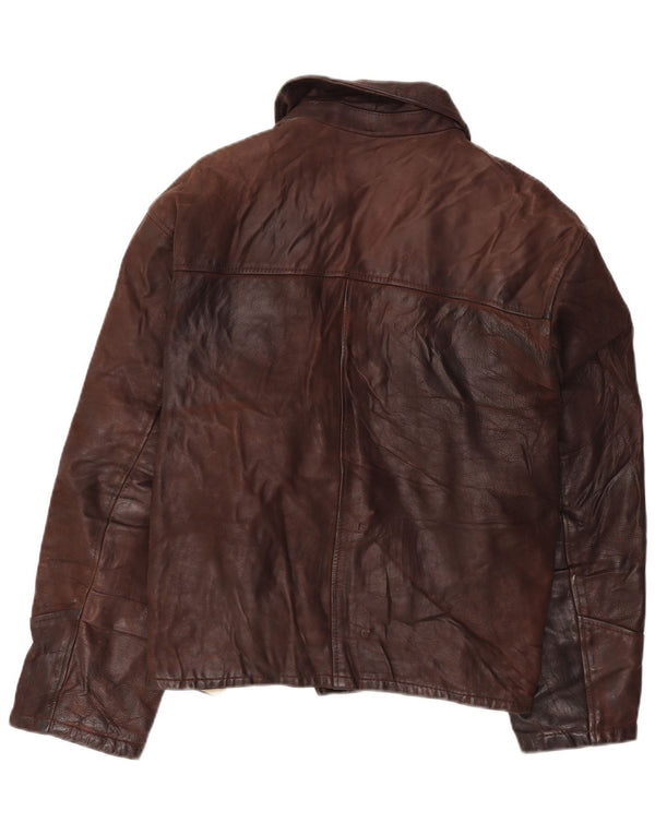 Jaqueta lendária 1957 Jaqueta de couro masculina UK 40 grande marrom