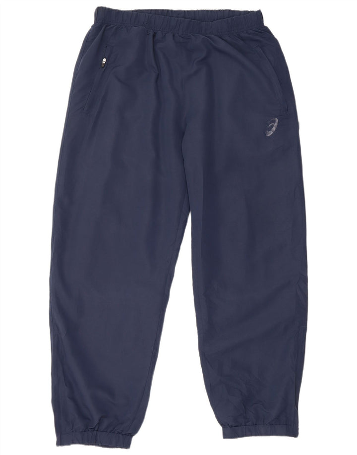 Calça de treino masculina ASICS Joggers XL azul marinho poliéster