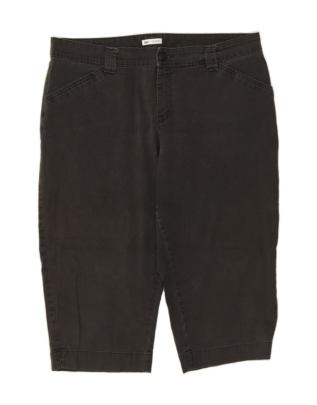 LEE Womens High Waist Bermuda Shorts US 16 2XL W38  Grey Cotton Vintage Lee and Second-Hand Lee from Messina Hembry 