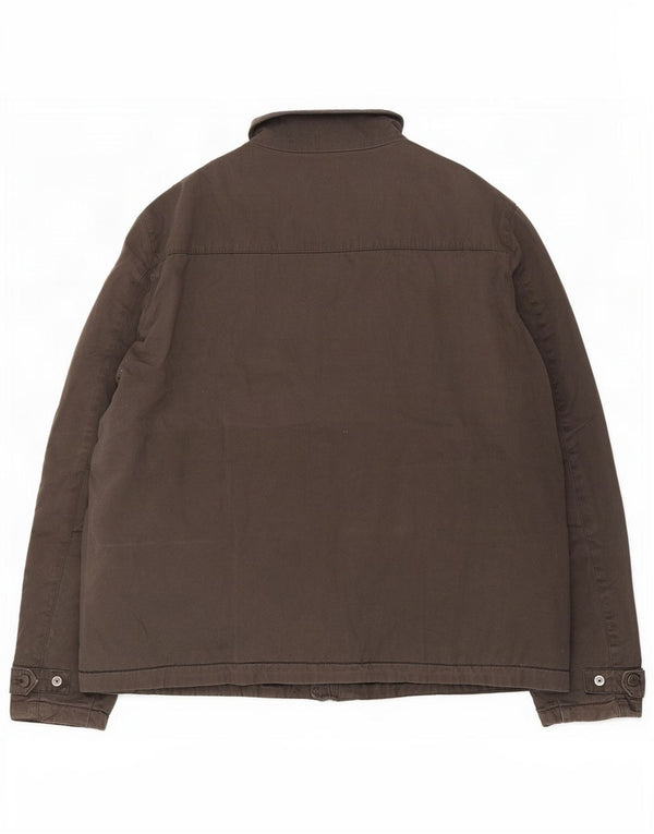 Jaqueta bomber geográfica masculina Napapijri UK 44 2XL algodão cinza